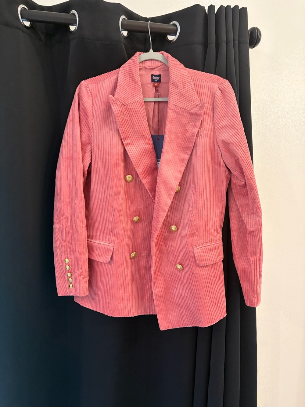 Future Collective Pink Corduroy Double-Breasted Blazer NWT Size Medium